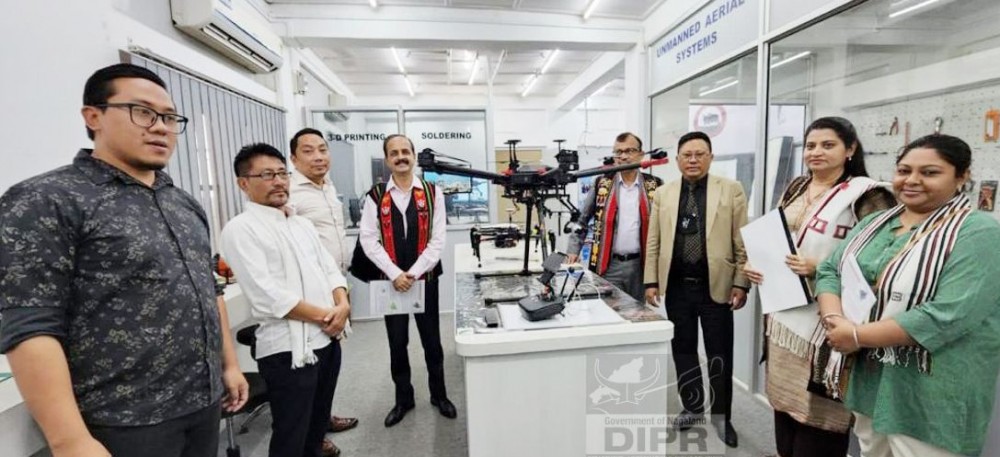 World Bank team with APC Y Kikheto Sema, IAS and others at the Nagaland GIS and Remote Sensing Centre on August 30. (DIPR Photo)
